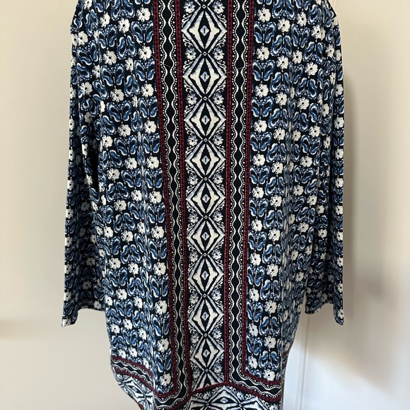 Dillard’s Allison Daley Women: size 1x: quality cotton blend pullover. 3/4 slv - Picture 3 of 8